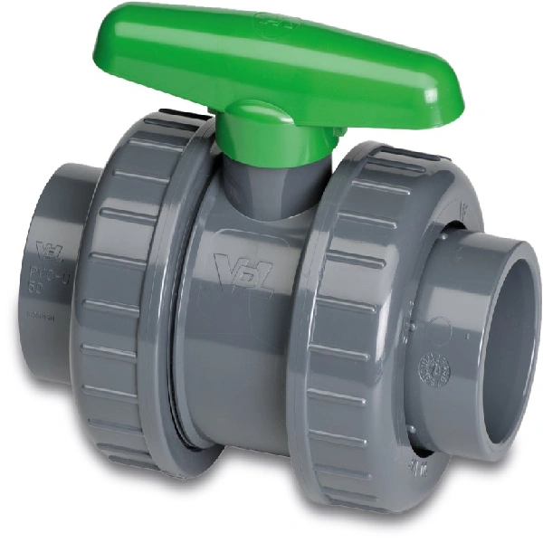 Кран шаровой двухразъемный (50)  VITON  PVC-U