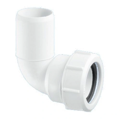 Отвод 90гр Ду40хДн40, белый McAlpine