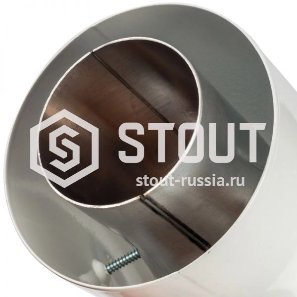 Элемент дымохода 60/100 угол 45° коакс. STOUT