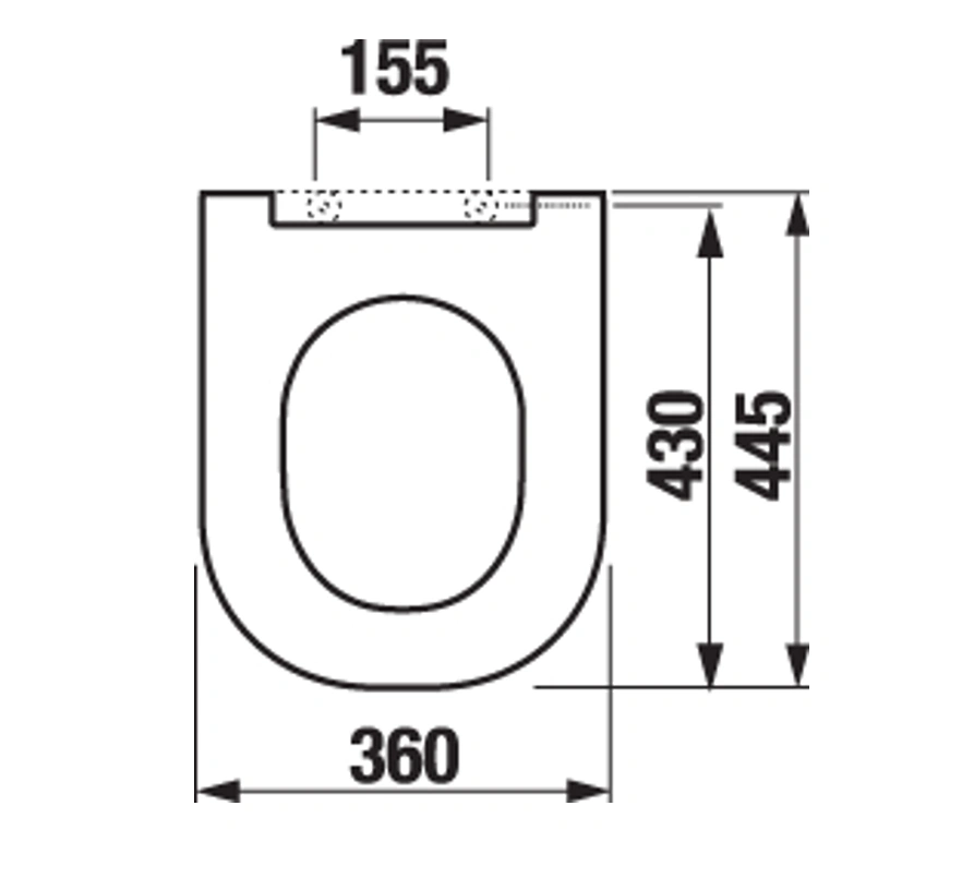 Сиденье с крышкой MIO, 530мм, микролифт, быстросъемн., дюропласт, JIKA