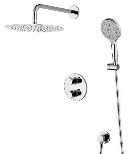 Система встраиваемая для душа YETI (круглая) термостатическая хром LEMARK