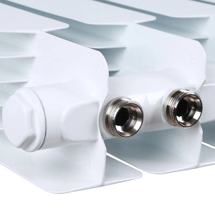 Радиатор биметаллический секционный Space 500/90 мм 6 секций белый нижнее правое подключение STOUT