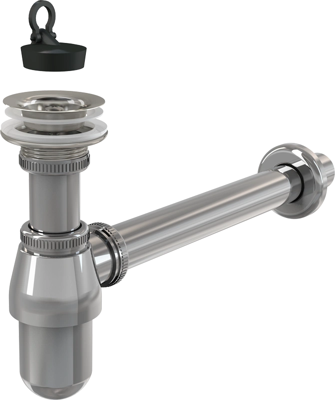 Сифон для умывальника с выпуском 11/4 DN 32 ХРОМ ALCA PLAST