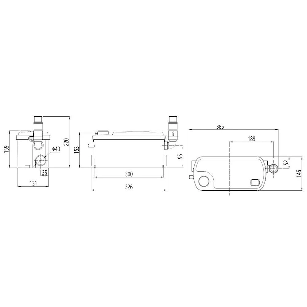 Установка насосная SANIVORT 255 M (7м) UNIPUMP