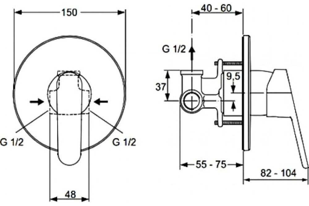 Набор с гиг/душ. IDEAL STANDARD