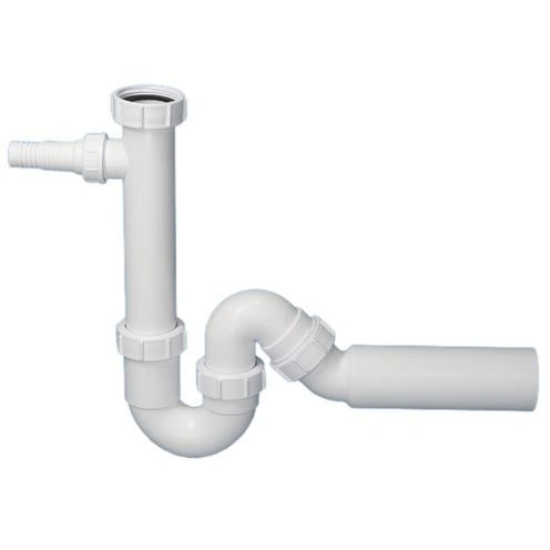 Сифон трубный P/S-образный (1 1/2"х40мм) без вып. (адаптер, отвод прямой) DN40/50мм McAlpine