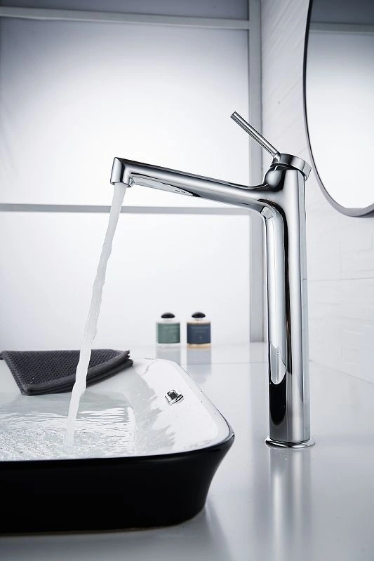 Смеситель для умывальника MINIMA высокий, монолитный, хром Lemark