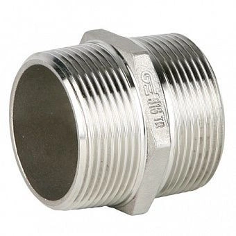 Ниппель Н-Н DN 1 1/4', PN20, нерж. сталь AISI316
