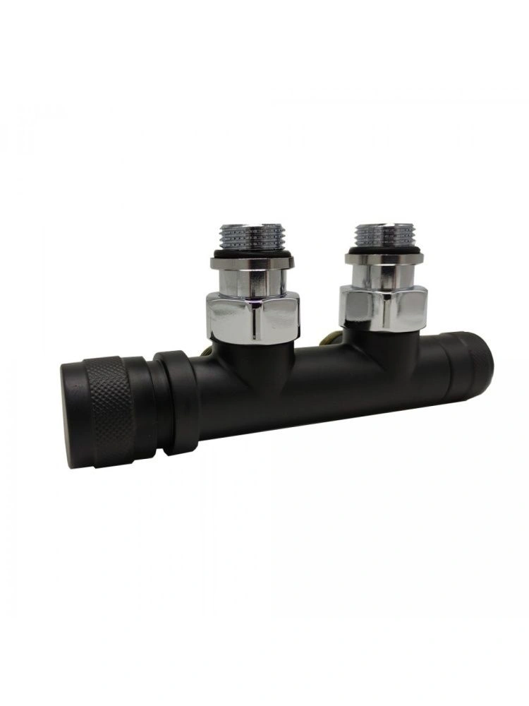 Узел нижнего подключения угловой 1/2"х3/4"Е Чёрный матовый (левый), SR Rubinetterie