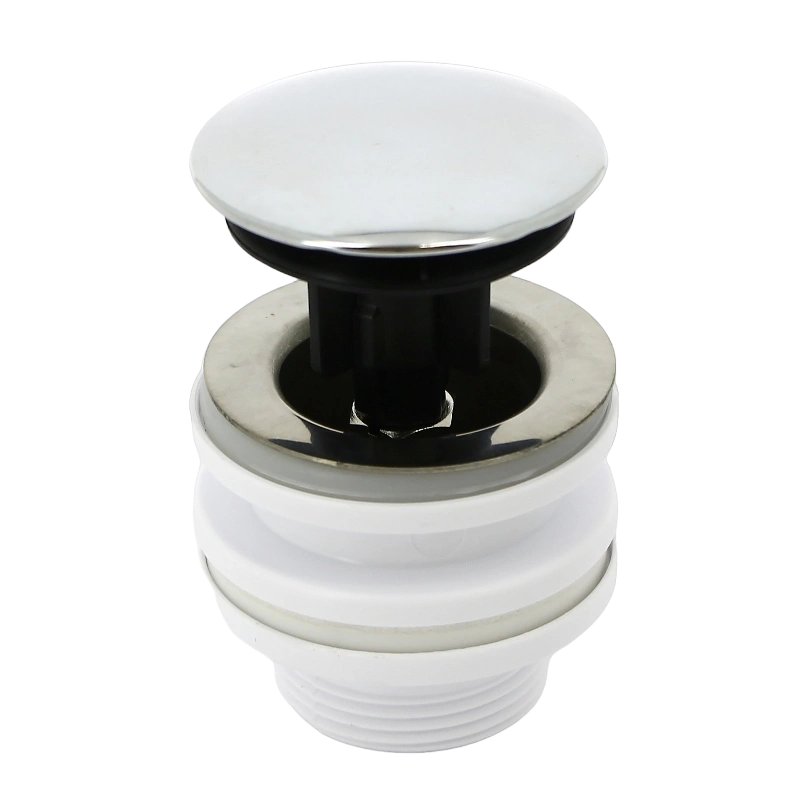 Выпуск без перелива пластиковый "кнопка" (d=1 1/4) хром McAlpine (блистер)