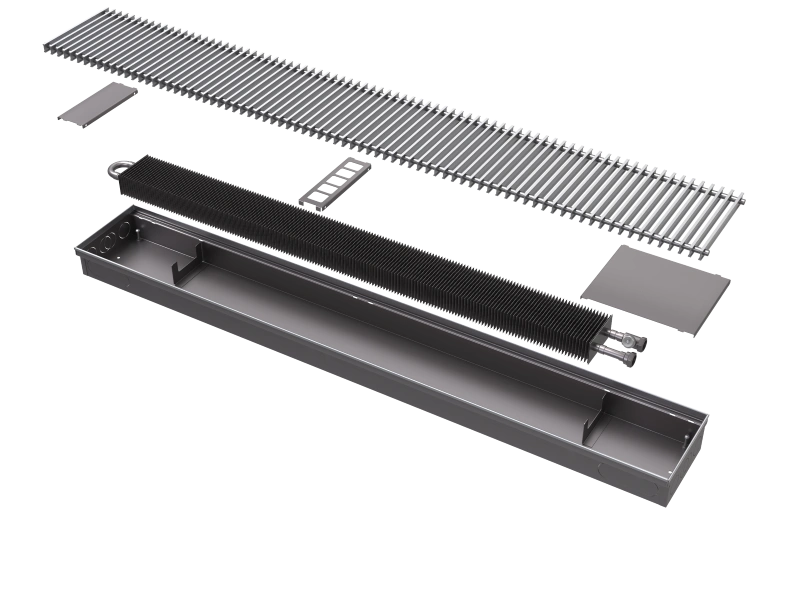 Конвектор БРИЗ 200x80x1800 1то Конц прав (5 Nova 12 втулки черные)