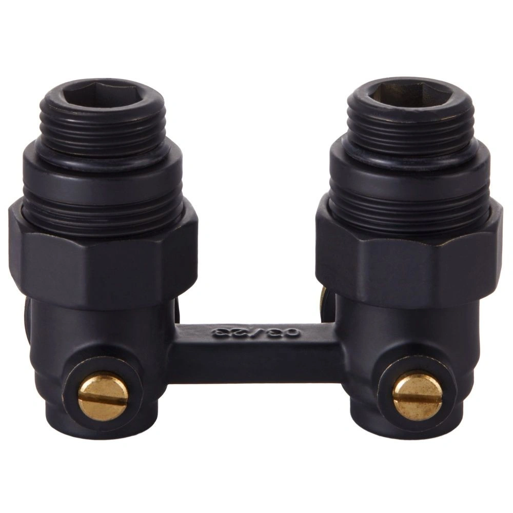Узел нижнего подключения угловой 1/2"х3/4" EK (черный),  Royal Thermo