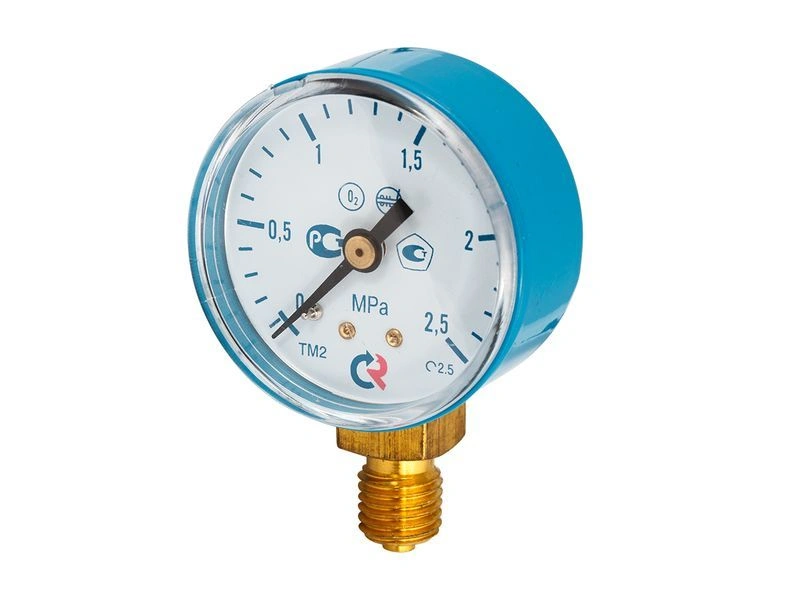 Манометр ТМ-210Р.00 (0..2,5 МПа), М12*1,5, 50мм, кл.т. 2,5, 80С, О2 (кислород), радиальный