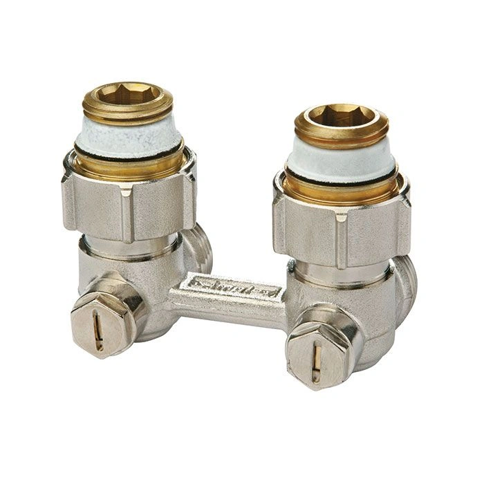 Узел нижнего подключения Exclusive Line E1/50 угловой, ВР1/2х3/4НР, с ниппелями 1/2"  Simplex