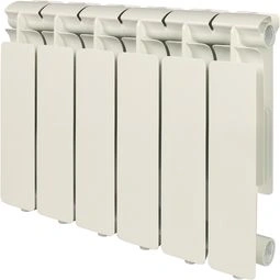 Радиатор алюминиевый STOUT Bravo 350 6 секций боковое подключение RAL9010