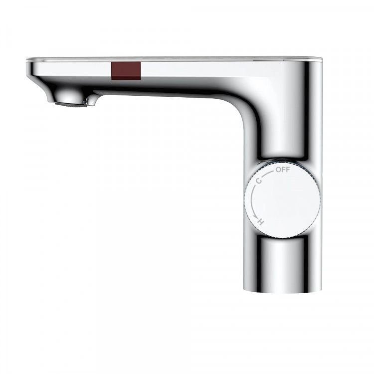 Смеситель на раковину MORANS сенсорный, с термостатом, хром глянцевый, BERGES