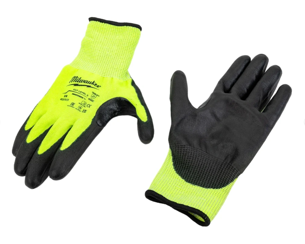 Перчатки защитные Hi-Vis Cut level 3/C, M/8 Milwaukee