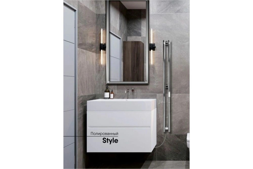 Полотенцесушитель Style (electro) 120/10 (скр.монтаж, унив.подкл.R/L, Полиров.) INDIGO