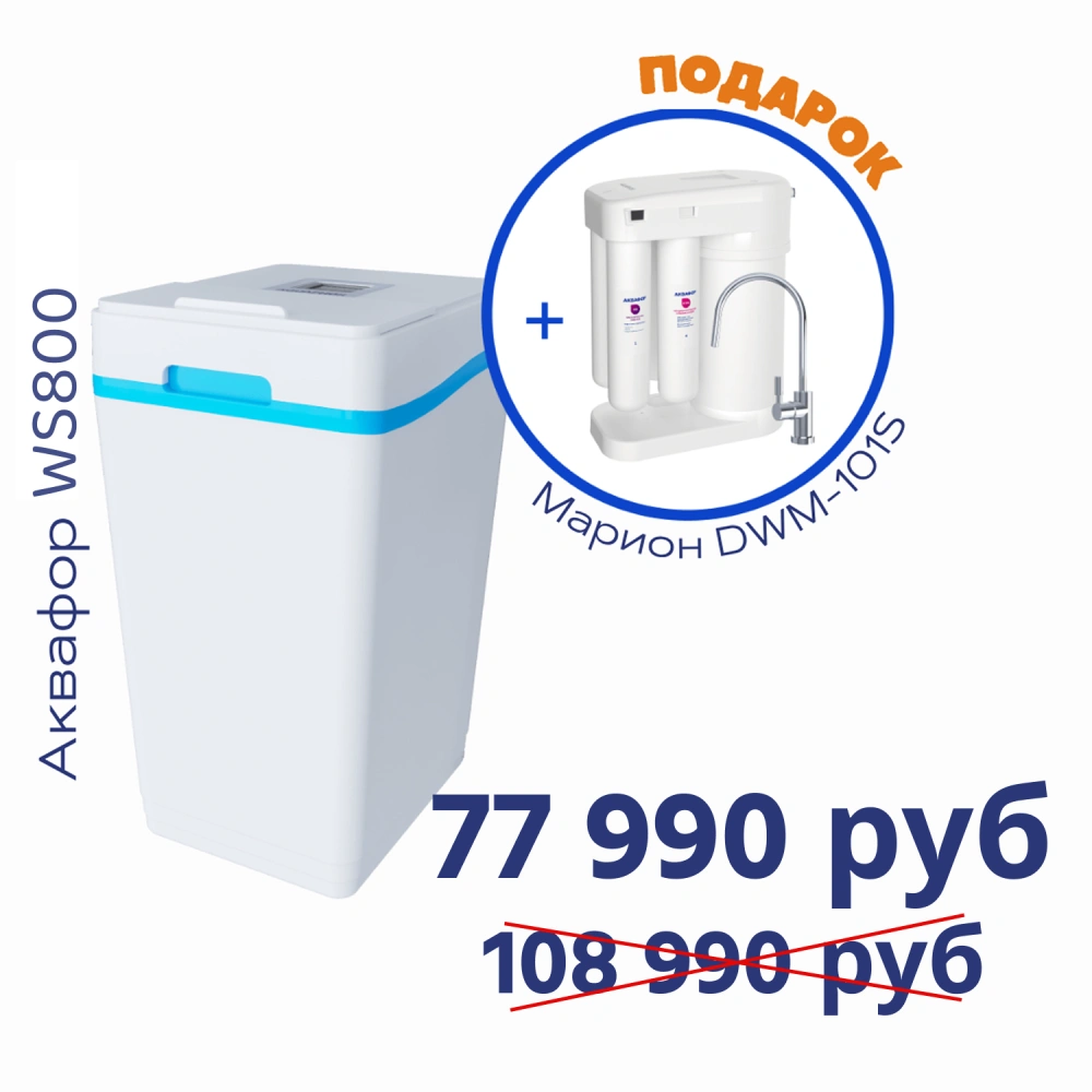 Умягчитель АКВАФОР WS800+Автомат питьевой воды Аквафор Морион DWM-101S