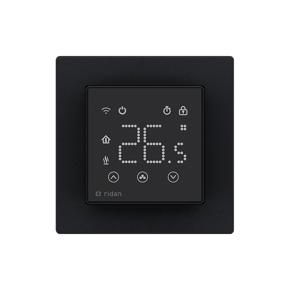 Термостат комнатный RSmart-SB Wi-Fi 230V, с Wi-Fi подключением, черный  ECtemp Smart