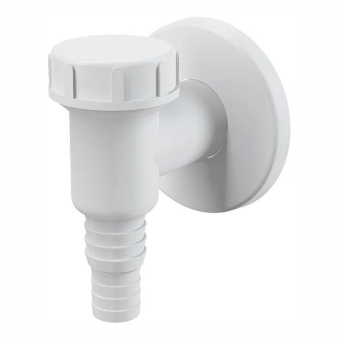 Сифон для стиральной машины с обр. клапаном и отражателем, вход 19-25мм, выход 32мм, белый McAlpine