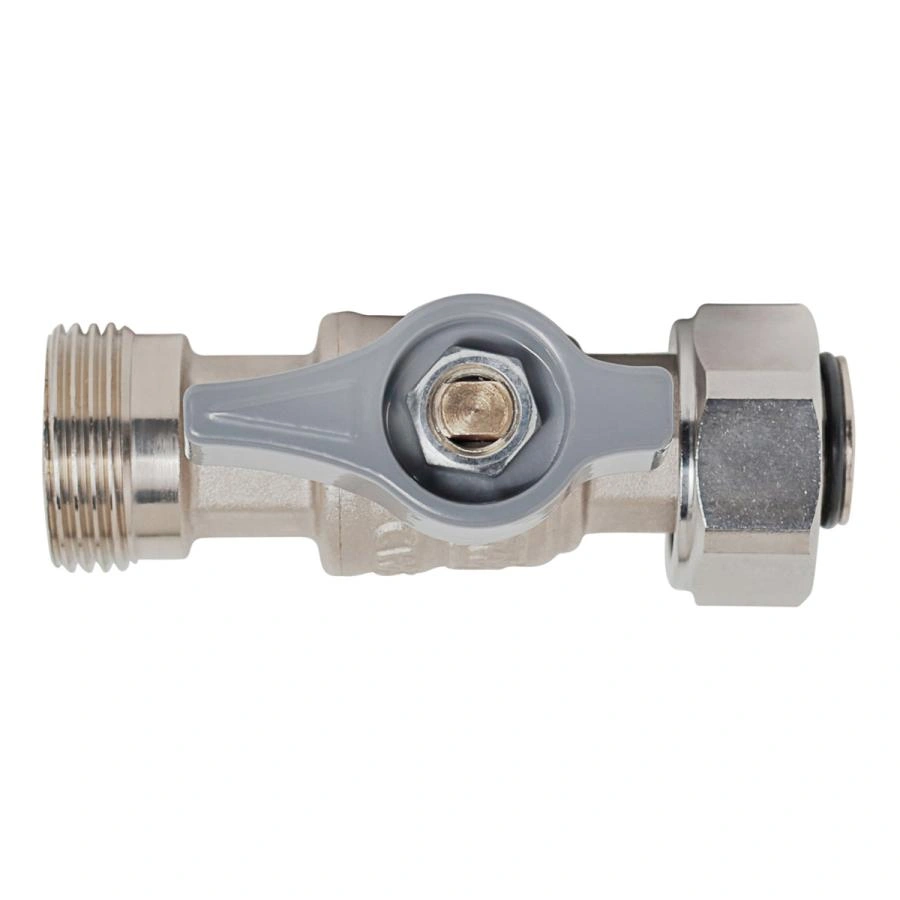Кран шаровый Ду 15, G 3/4" НГ (Евроконус) х G 3/4" НР (Евроконус), для отводов коллектора МИВС