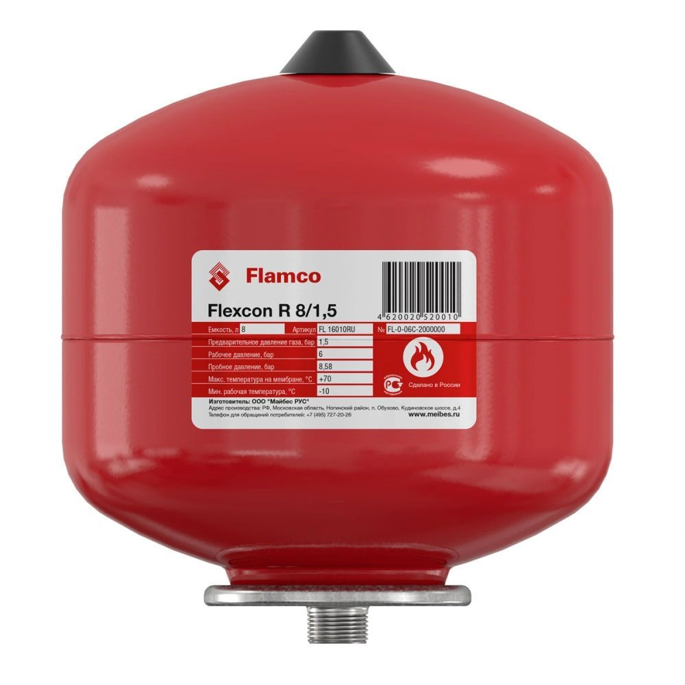 Бак расширительный (теплоснабжение/холодоснабжение) Flexcon R  25 (1,5 - 6 bar 3/4" н/р)