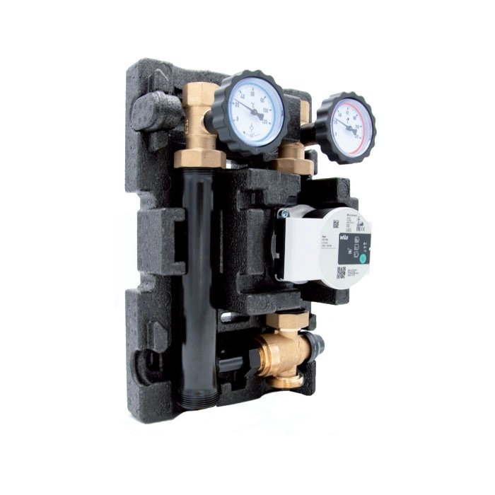 Насосно-смесительный модуль 1" TK DN25 ECO 2 (без насоса, термостат 25 - 55°C) прав Huch