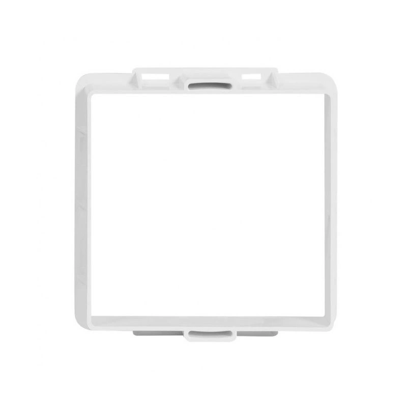 Решетка вент. VM 150х150 UB с монтажной рамой и жалюзи, белая, пласт.  HACO