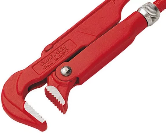 Ключ газовый 1 1/2", губки "прямой 90гр" Super-Ego