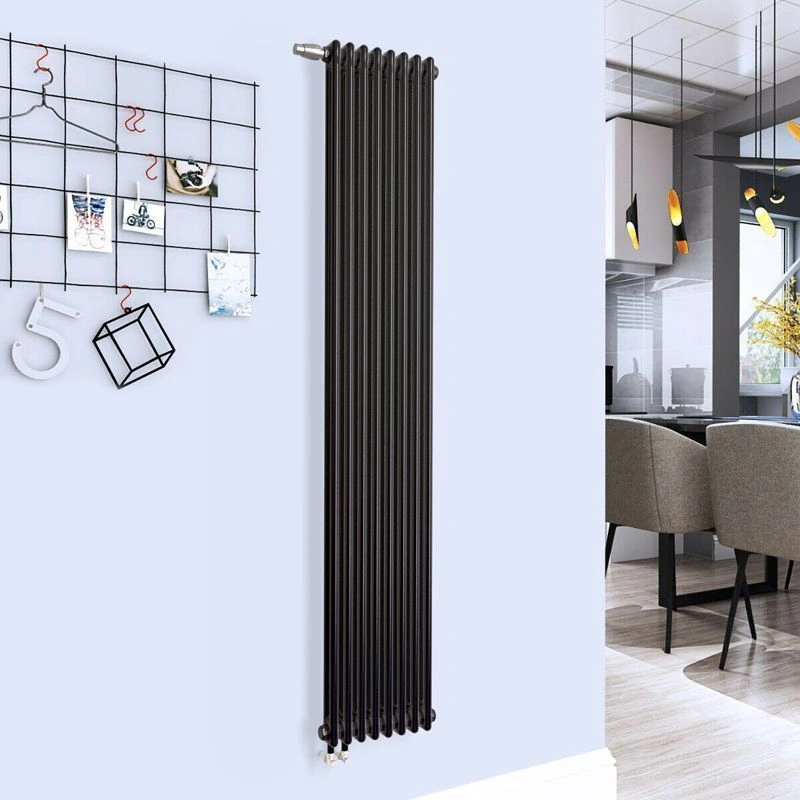 Радиатор трубчатый Solira 2180/ 8 №69 твв 1/2 (нижн. подкл. с вент. вставкой) RAL 9005 мат.