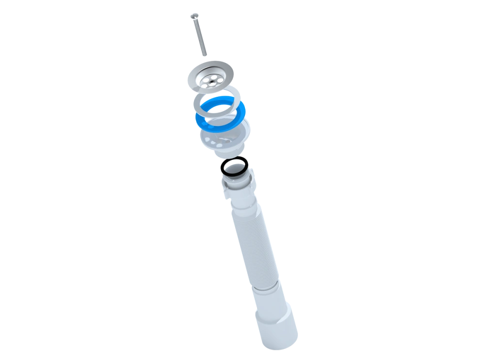Труба гибкая раздвижная L 391-801 мм, с выпуском 11/4, выход DN50/40 мм АниПласт Труба гибкая раздвижная L 391-801 мм, с выпуском 11/4, выход DN50/40 мм АниПласт