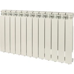 Радиатор алюминиевый STOUT Bravo 500 12 секций белый боковое подключение RAL9010