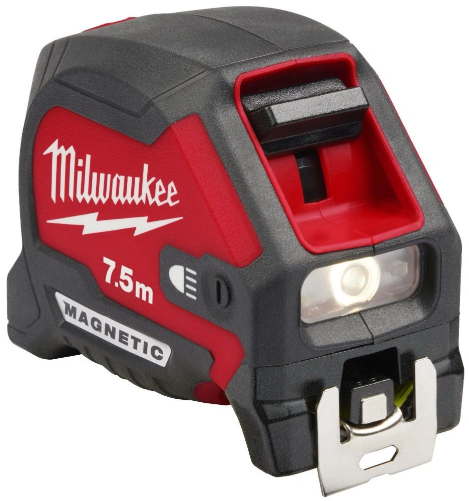 Рулетка PREMIUM магнитная GEN III 7,5м/ширина 30мм с LED подсветкой, Milwaukee