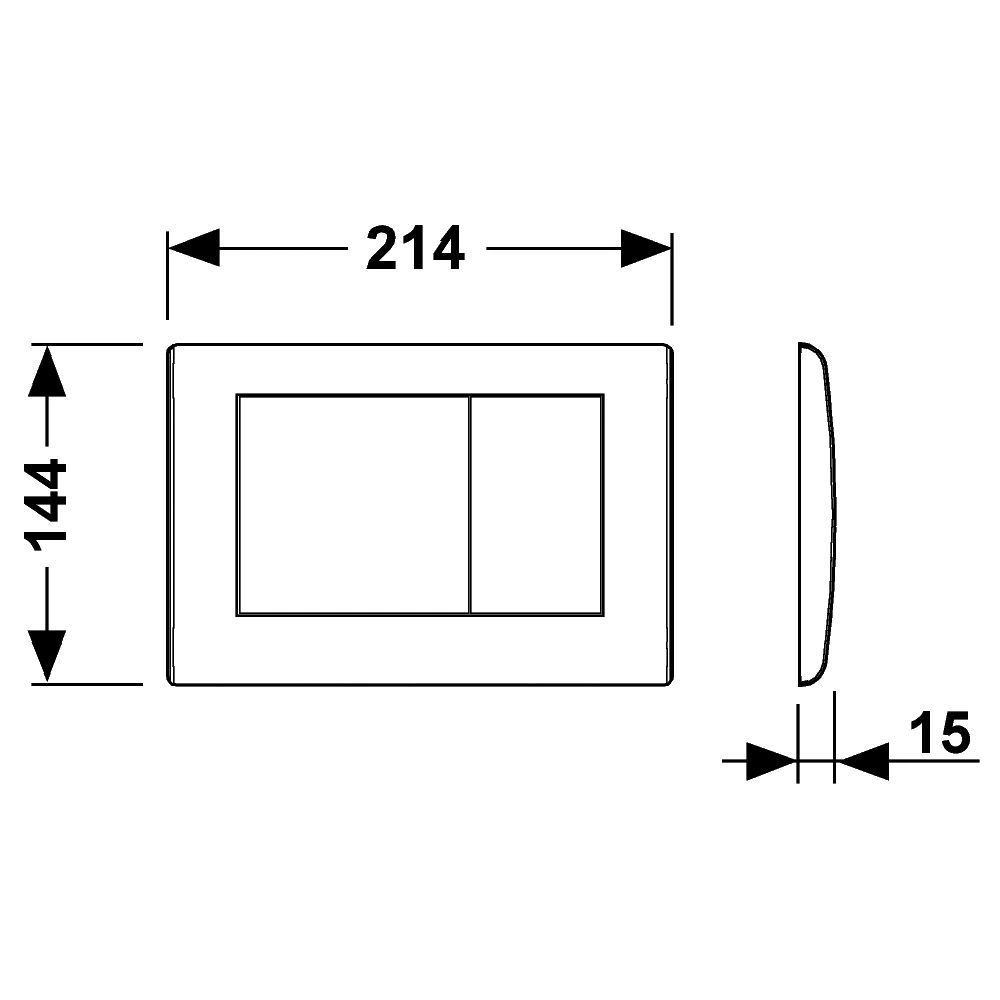 Клавиша TECEplanus, 2 клавиши, хром глянцевый