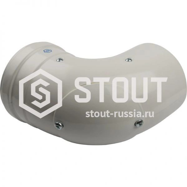 Угол конденсац. 90° DN60/100 м/п с инспекционным окном PP-FE STOUT