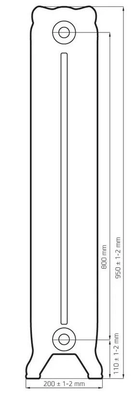 Радиатор чугунный Радимакс WINDSOR 800 (цена за секцию)  