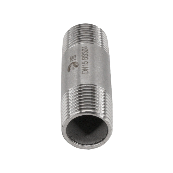 Бочонок (ниппель) Н-Н DN 1/2", PN16, нерж. сталь AISI304
