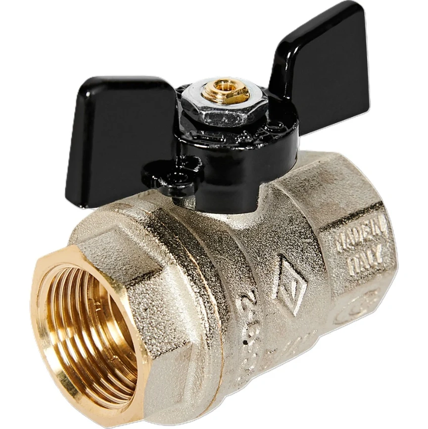 Кран шаровой полнопроходной   ВВ 3/4" (бабочка) STOUT (ГОСТ)