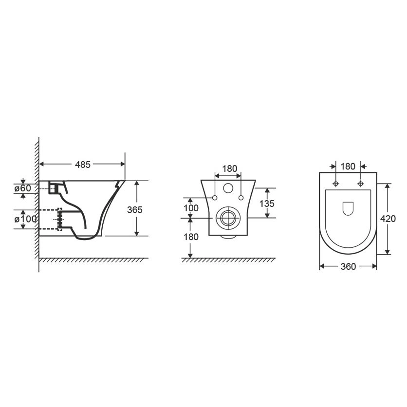 Унитаз подвесной безободковый FRETTA ROUND каскадный слив, антивсплеск, сидение микролифт AZARIO Унитаз подвесной безободковый FRETTA ROUND каскадный слив, антивсплеск, сидение микролифт AZARIO