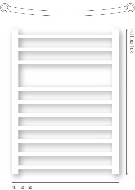 Полотенцесушитель К 50/60 1"-1/2" Водяной (К1), ДВИН