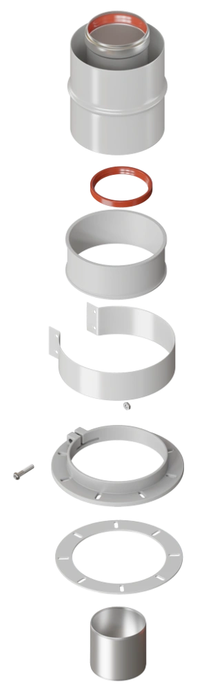 Адаптер коаксиальный вертикальный  60/100