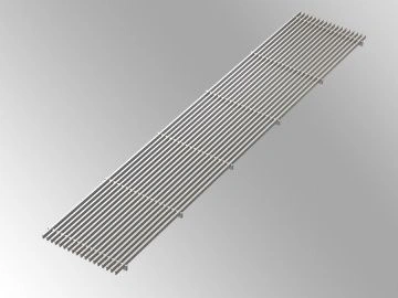  Конвектор Varmann Ntherm N 370.090.1000, шириной 370 мм, высотой 090 мм, длиной 1000 мм, решетка роликовая из алюминия, анодированная в цвет светлой бронзы, декоративная рамка из U-образного профиля