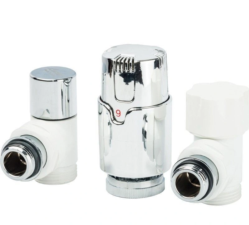 Комплект термостатический 1/2 EK, угловой, белый-хром Luxor (RS259/A+DS79/A+TA1200)