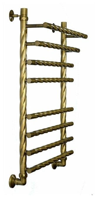 Полотенцесушитель F BRAID 80/50 1"-3/4"-1/2" Водяной (К3), Состаренная бронза ДВИН