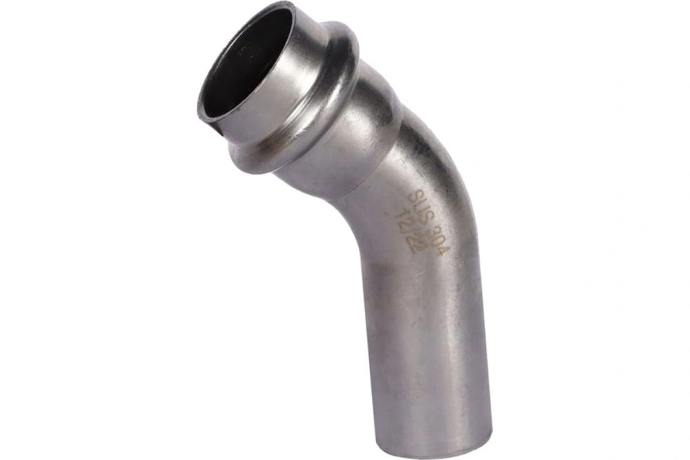 Отвод НВ 22х45* нерж. Rommer