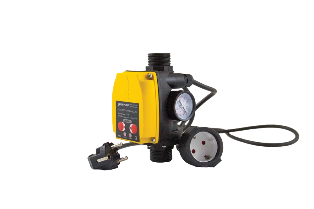 Блок управления насосом ТУРБИПРЕСС М2 с вилкой и розеткой UNIPUMP