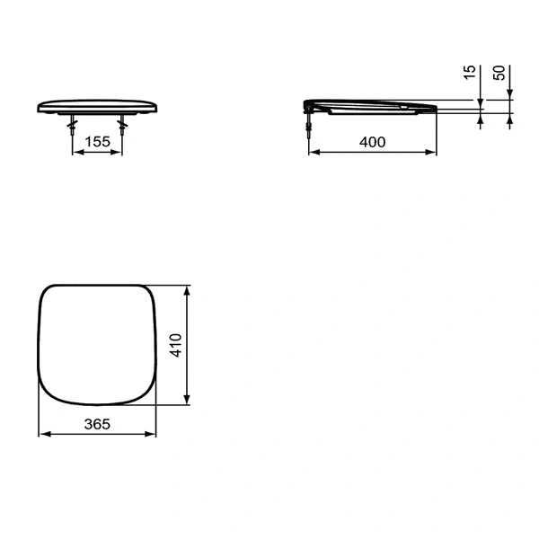 Сиденье с крышкой Esedra, дюропласт (soft close), IDEAL STANDARD