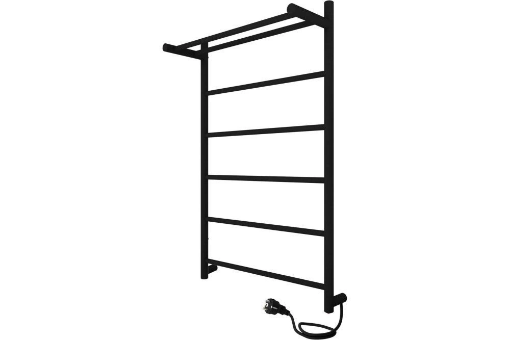 Полотенцесушитель электрический Line с полкой 80/50, скрытый провод, универ. подкл.,  INDIGO