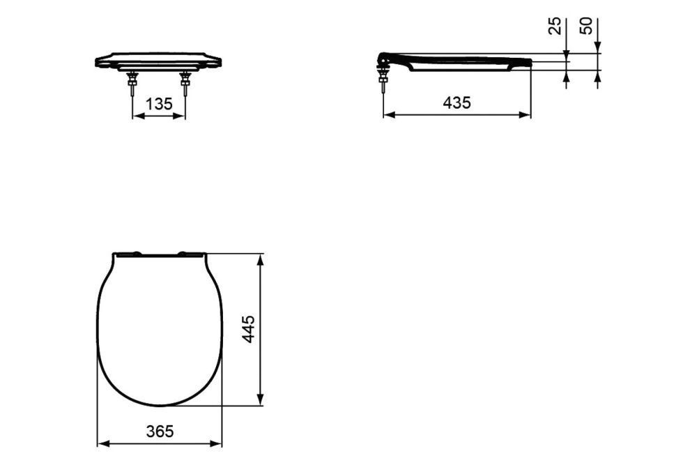 Сиденье с крышкой CONNECT AIR, тонкое (Soft Close), IDEAL STANDARD